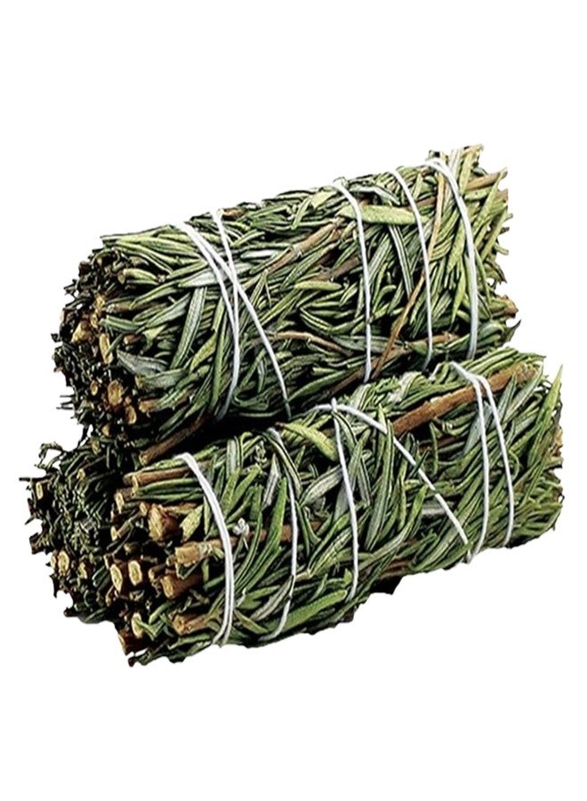 Ancientveda Ancient VEDA 4 Inch Rosemary Sage Sticks with Starter Guide, Floral Home Sage Organic for House Cleansing, Big Smudge Stick Bundle to Get Rid of Evil Spirits, House Blessing 3 Pack - Image 1